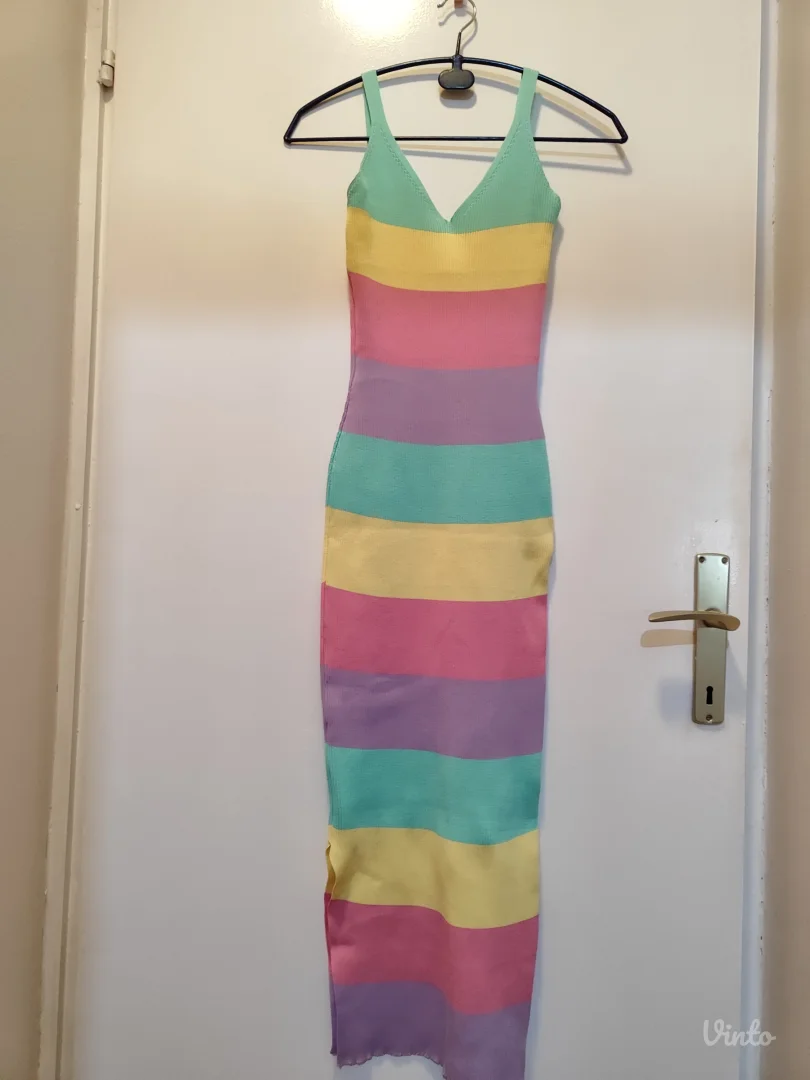 Šarena trikotažna haljina