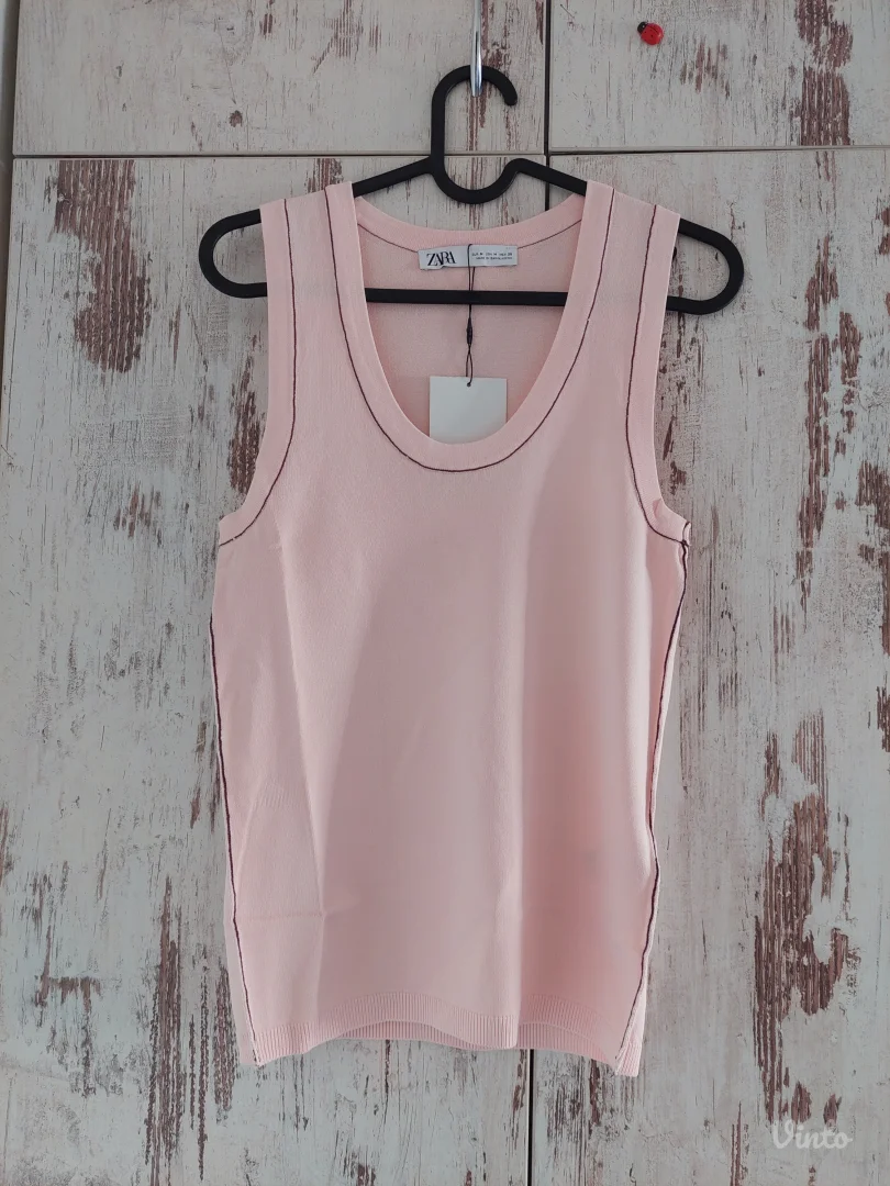 Zara roze pleteni top