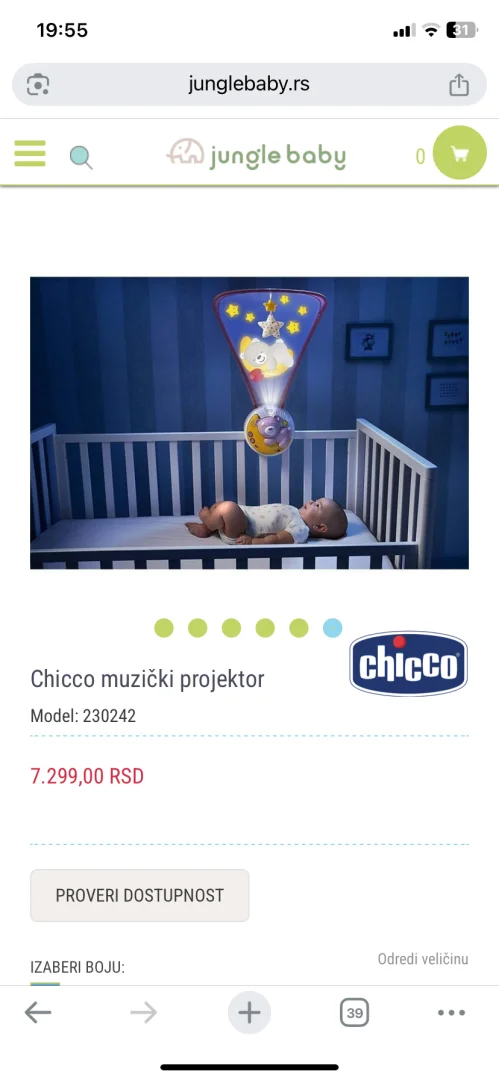 Chicco muzički projektor za bebe