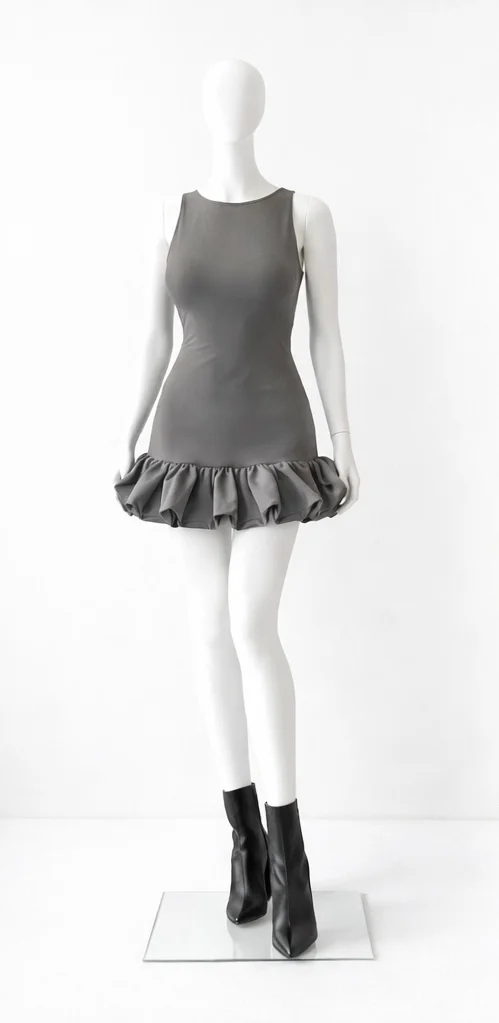 Tamno bež haljina kombinezon