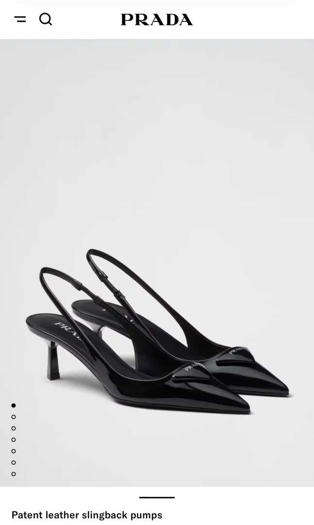 Prada-Patent leather slingback