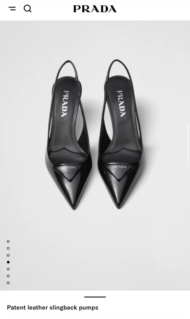 Prada-Patent leather slingback