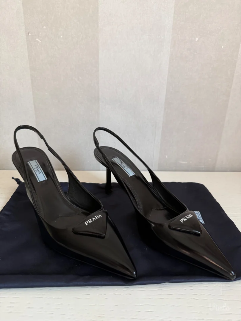 Prada-Patent leather slingback