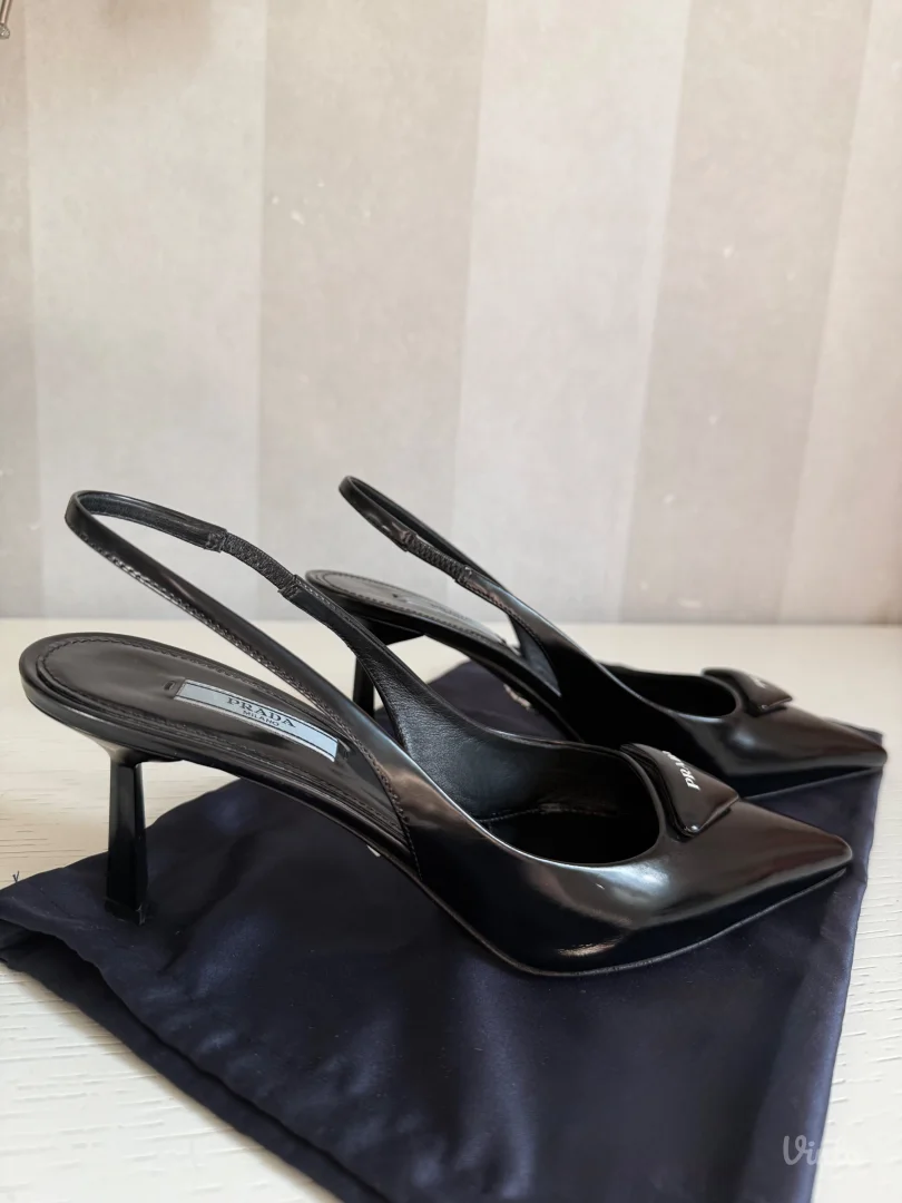 Prada-Patent leather slingback