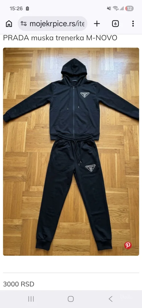PRADA Muska trenerka M-NOVO