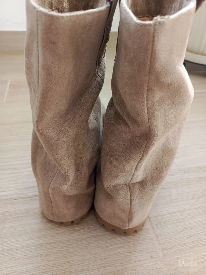 Čizme velura bež    br 38