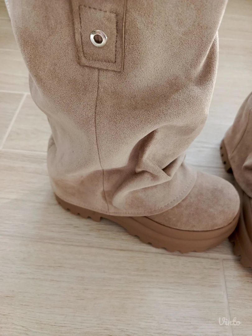 Čizme velura bež    br 38