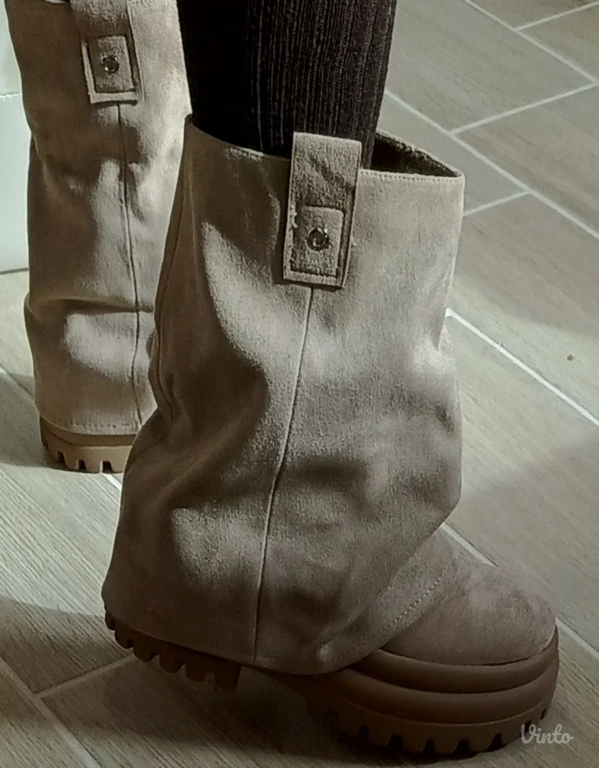 Čizme velura bež    br 38