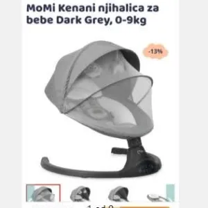 MoMi Kenani njihalica za bebe Dark Grey