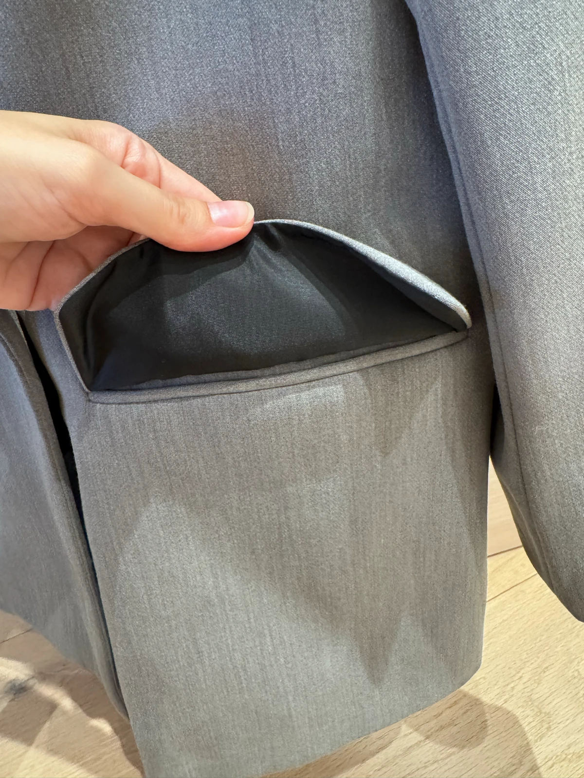 ZARA sivi oversized sako vel XS