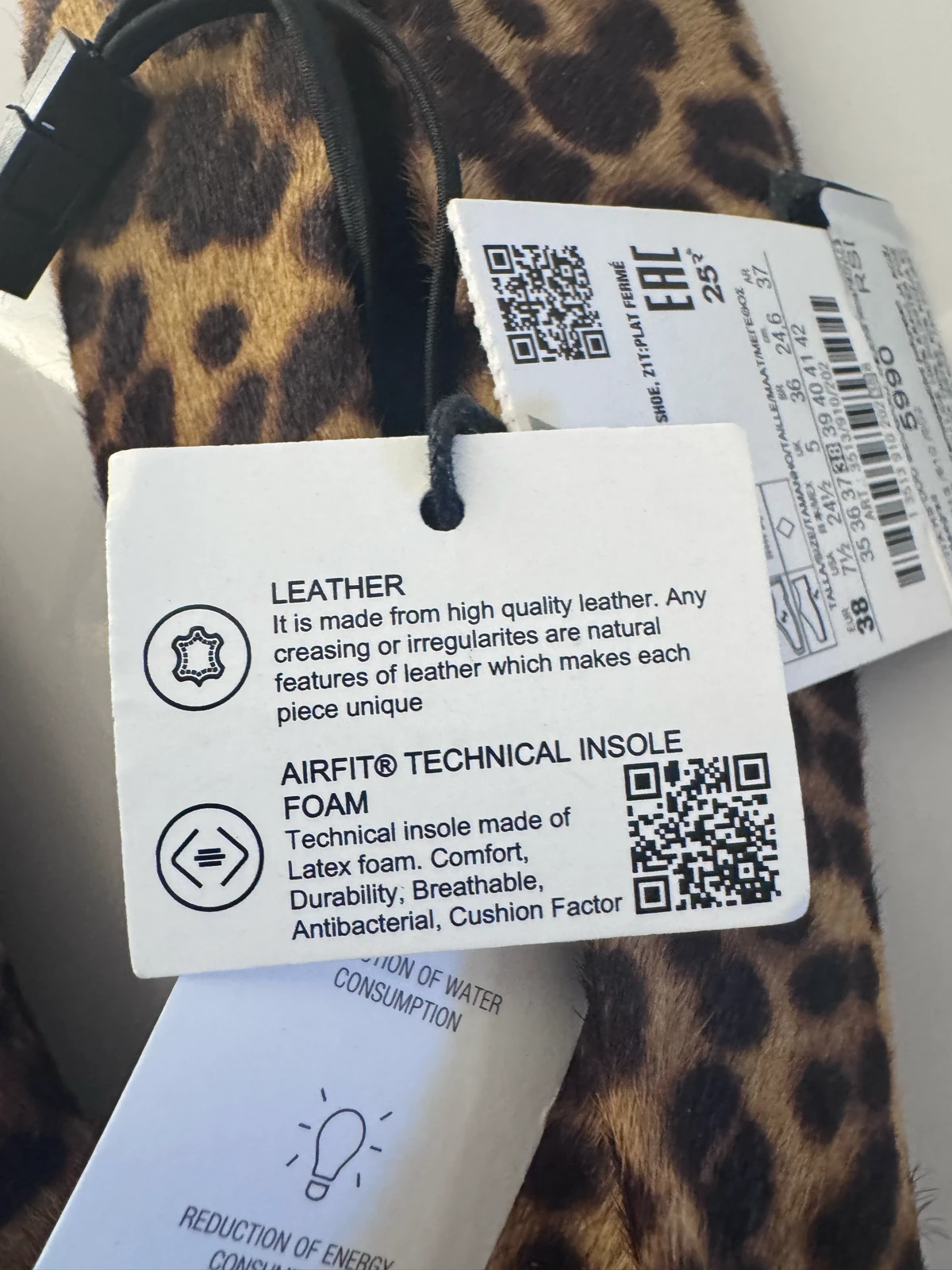 Zara baletanke 38, animal print, sa etiketom