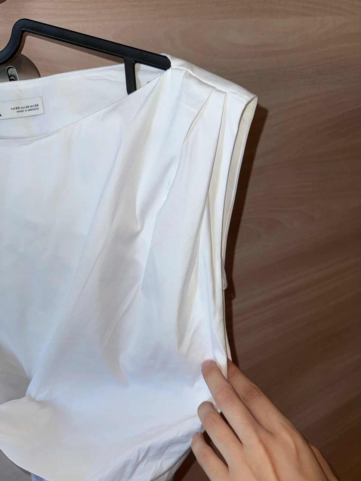 ZARA asimetrični pamučni top na jedno rame XS