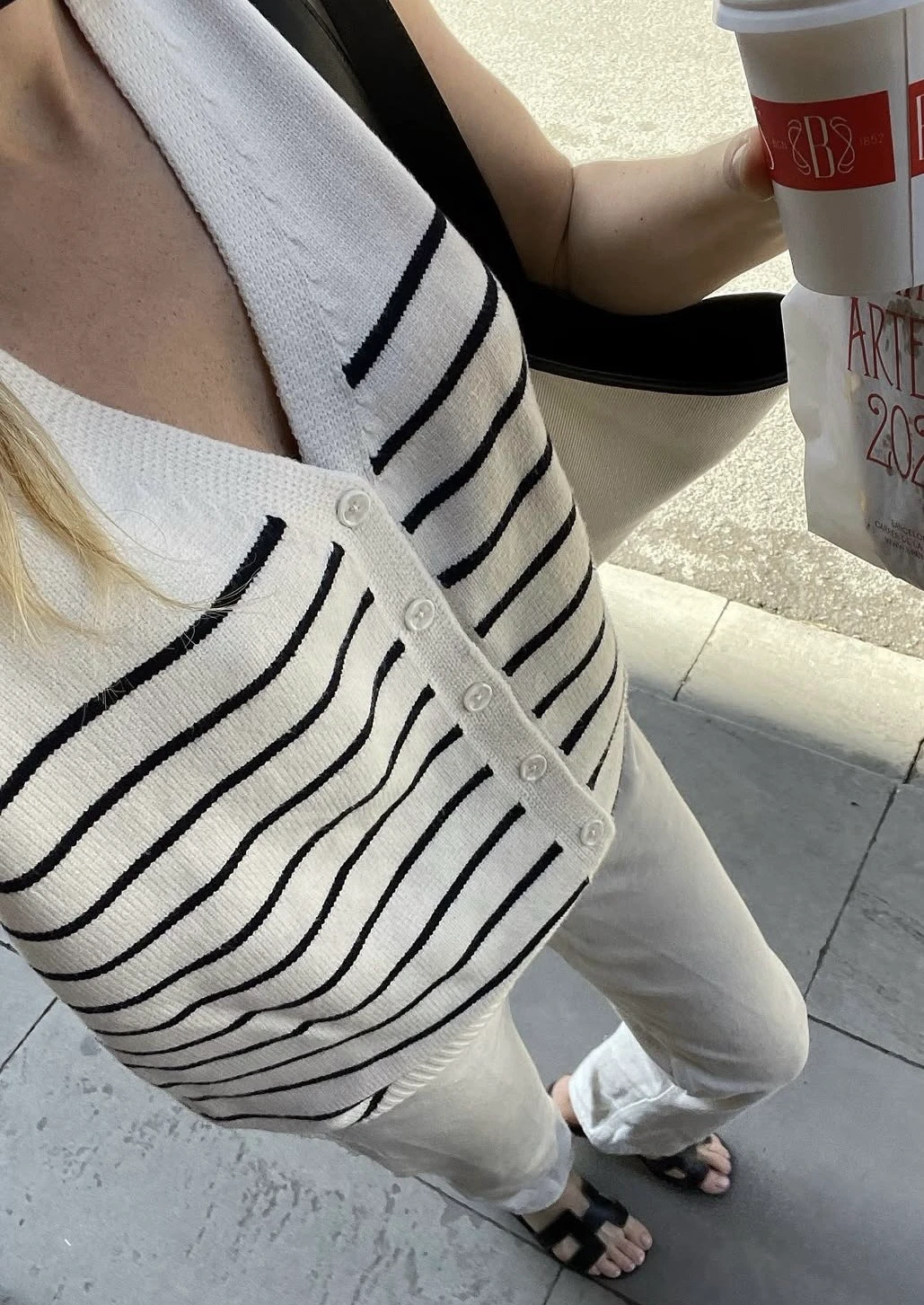 NOVO ZARA pleteni top na pruge