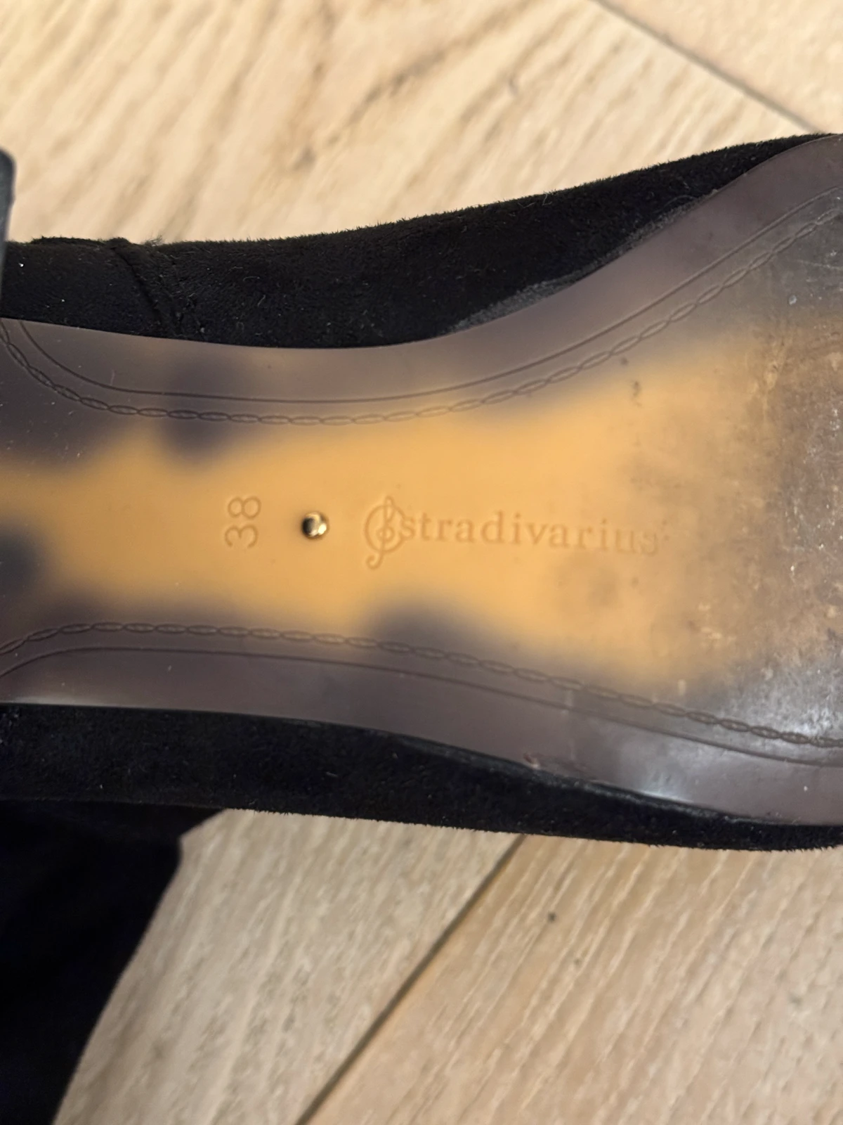 Stradivarius crne plišane čizme PREKO KOLENA (vel. 38)