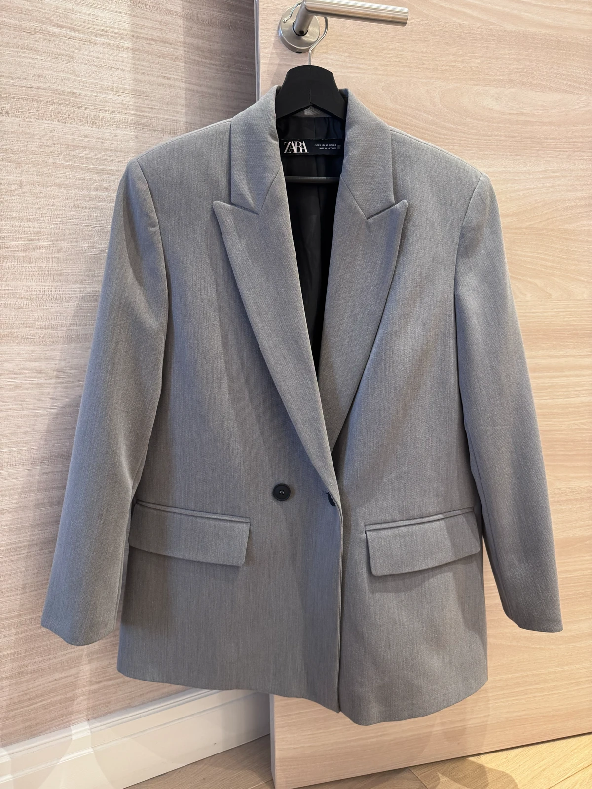 ZARA sivi oversized sako vel XS