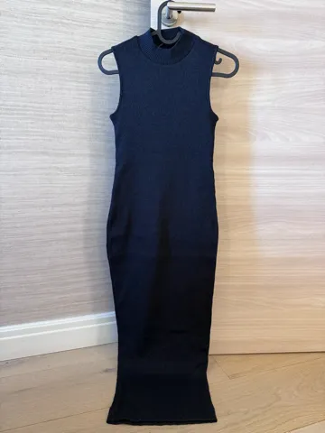 NOVO ZARA Trafaluc pletena maxi haljina sa rolkom vel S