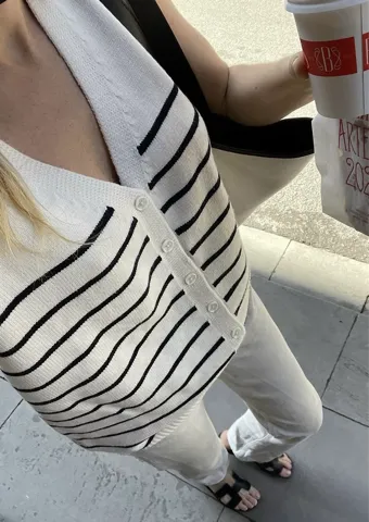 NOVO ZARA pleteni top na pruge