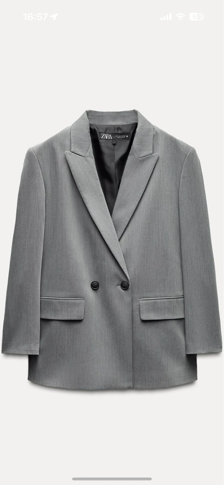 ZARA sivi oversized sako vel XS