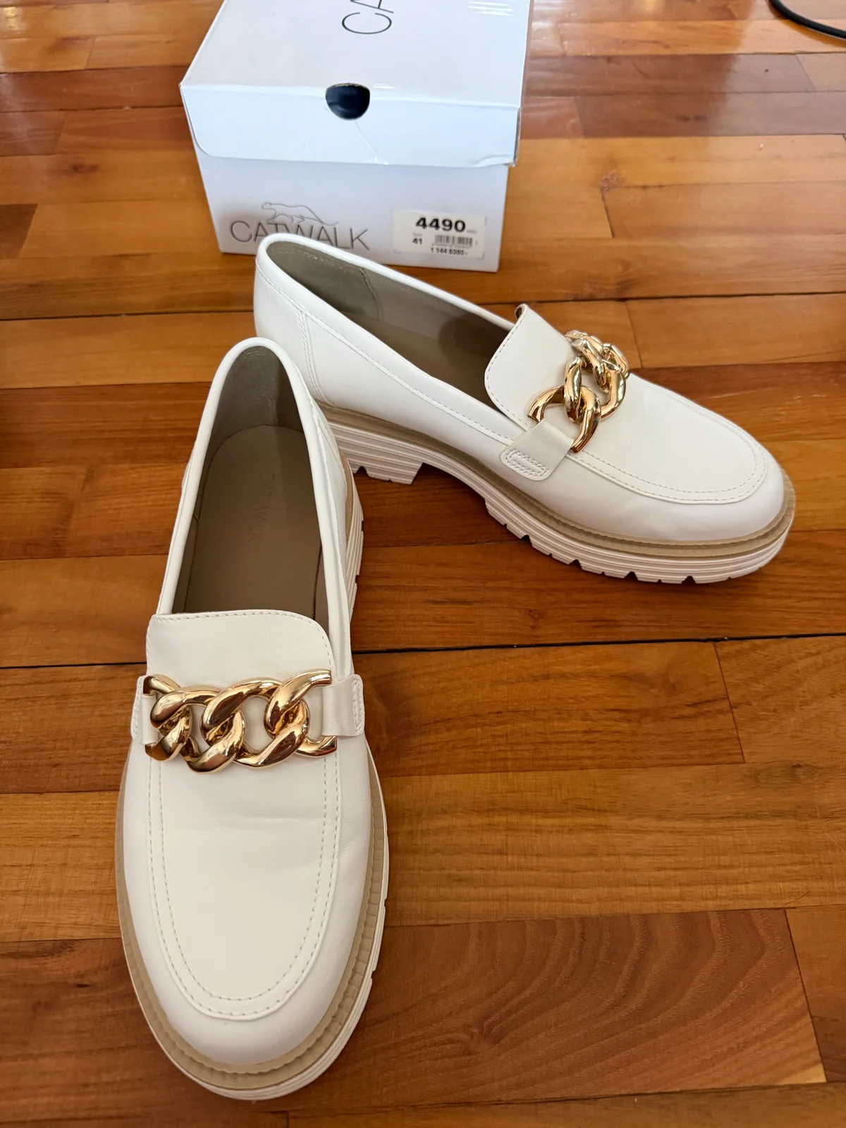 Krem-bele loafers 41 (mokasine, lofersice, loafersice)