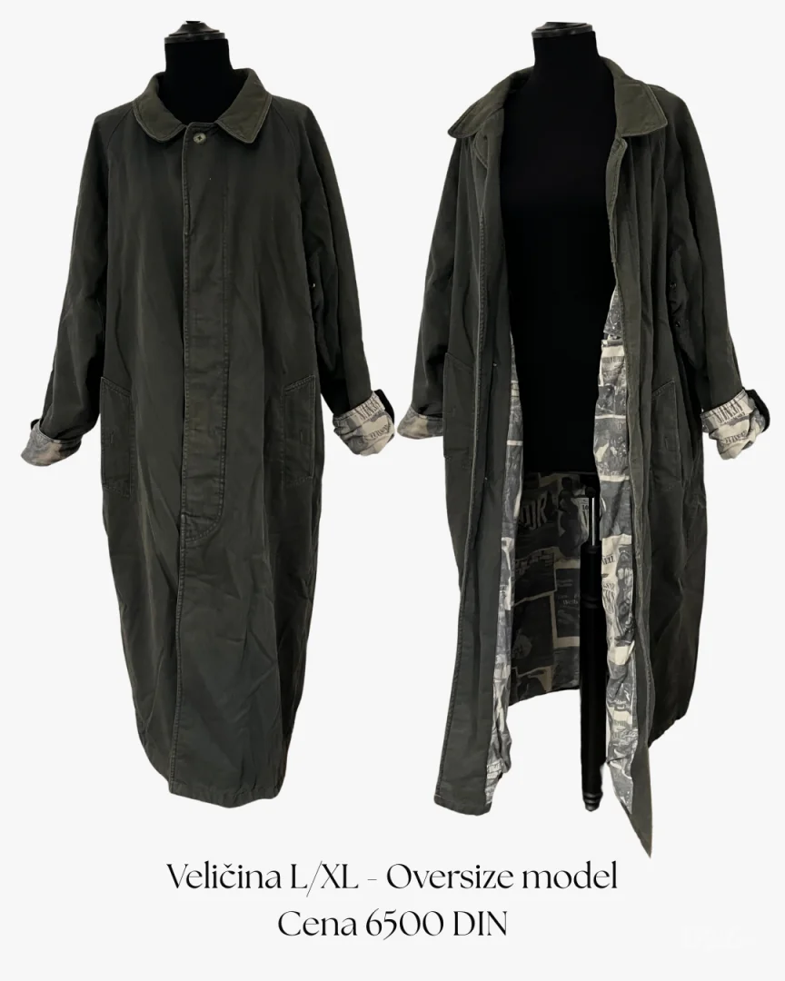 Retro trench mantil - Oversize