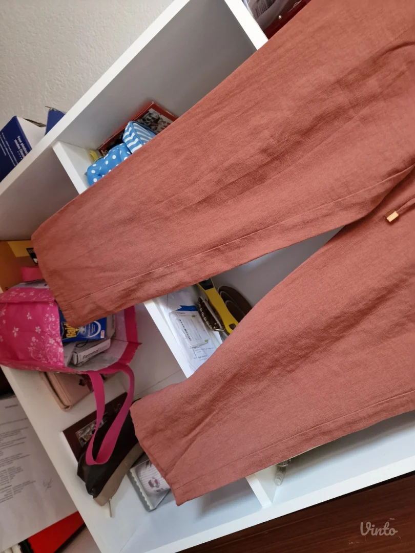 Lc Waikiki cigla narandzaste letnje duboke pantalone 42 XL