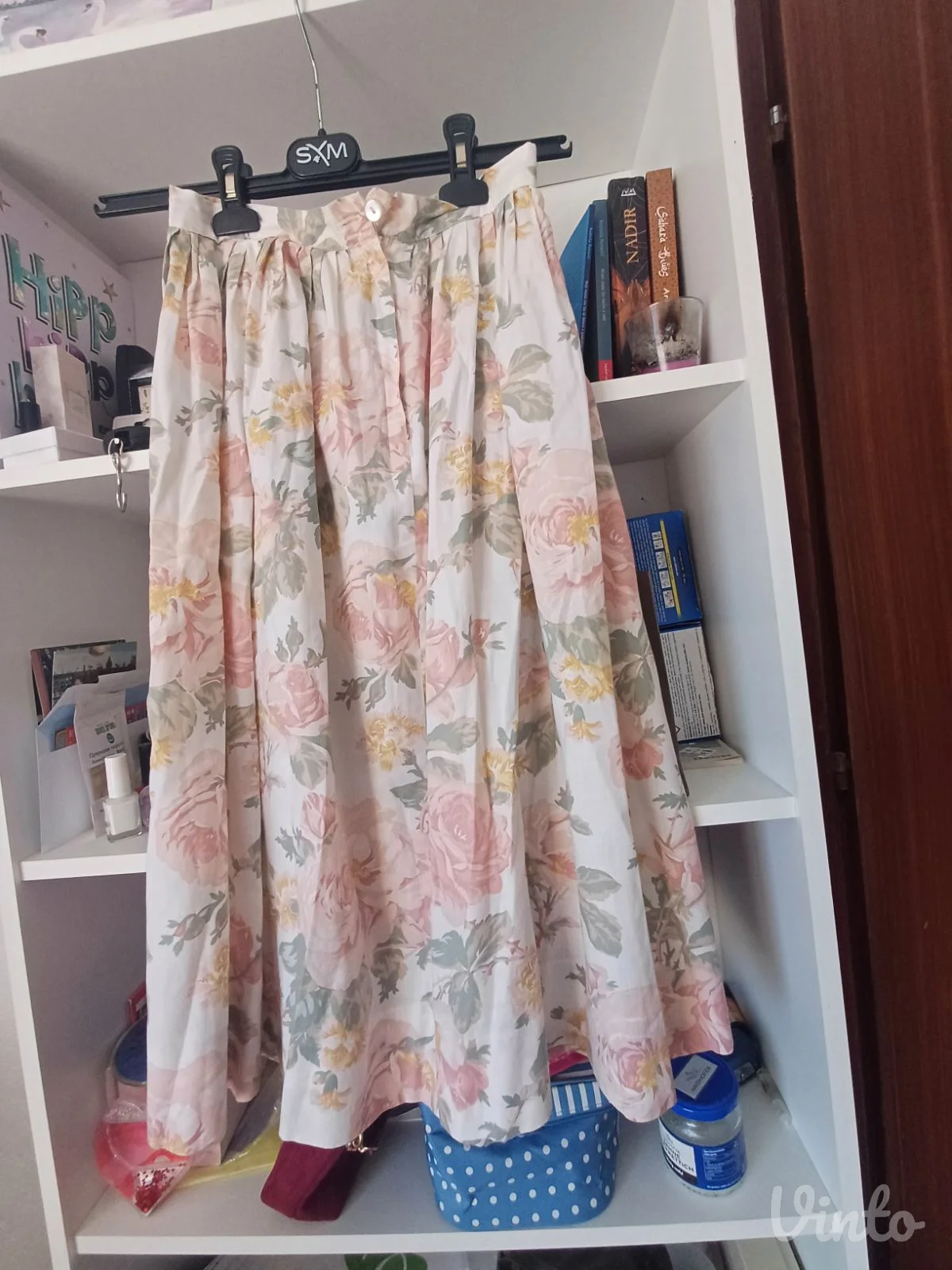 Vintage retro cvetna romanticna dugacka suknja