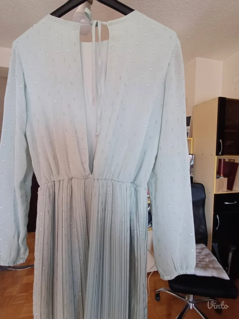 Sinsay dugacka mint haljina dugih rukava XS