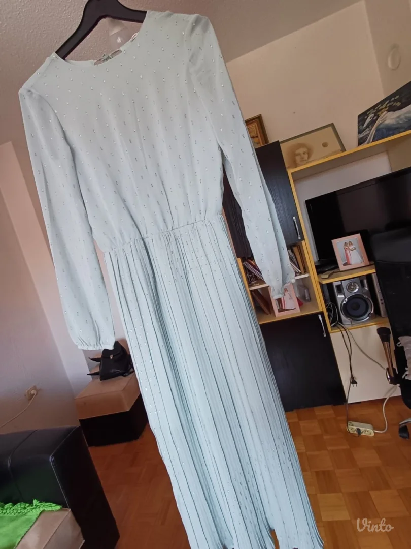 Sinsay dugacka mint haljina dugih rukava XS