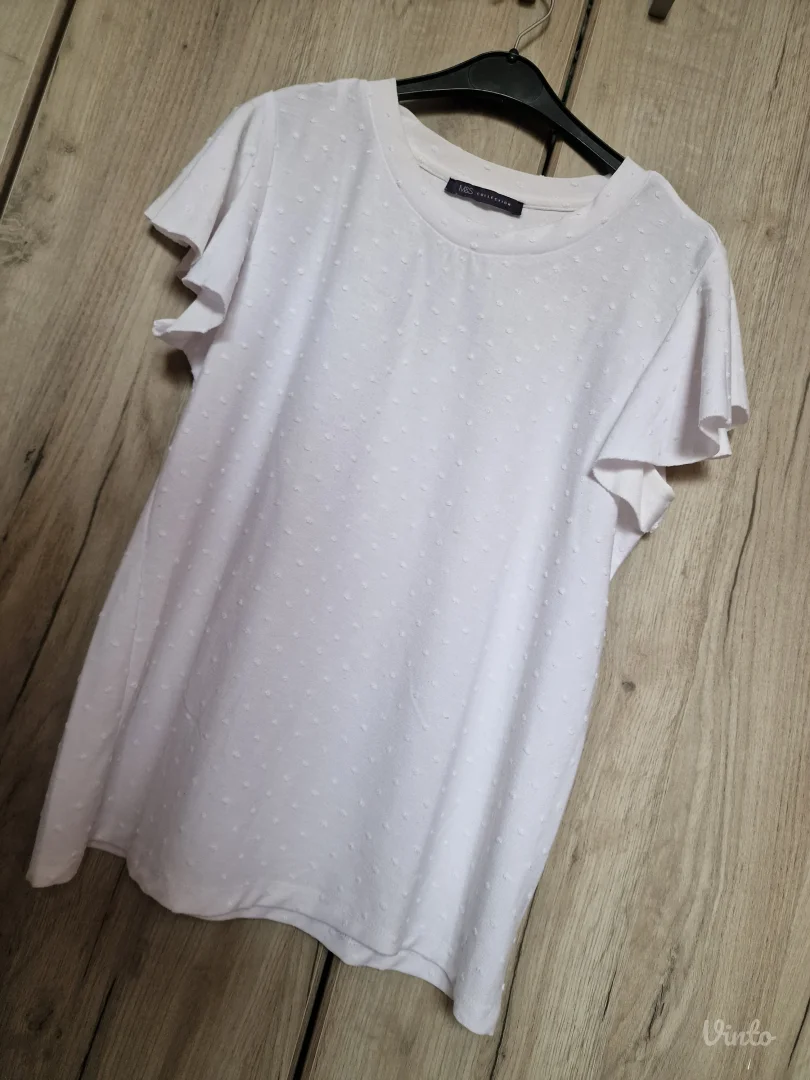 Mark and Spencer bela majica sa karnerima S, M, L