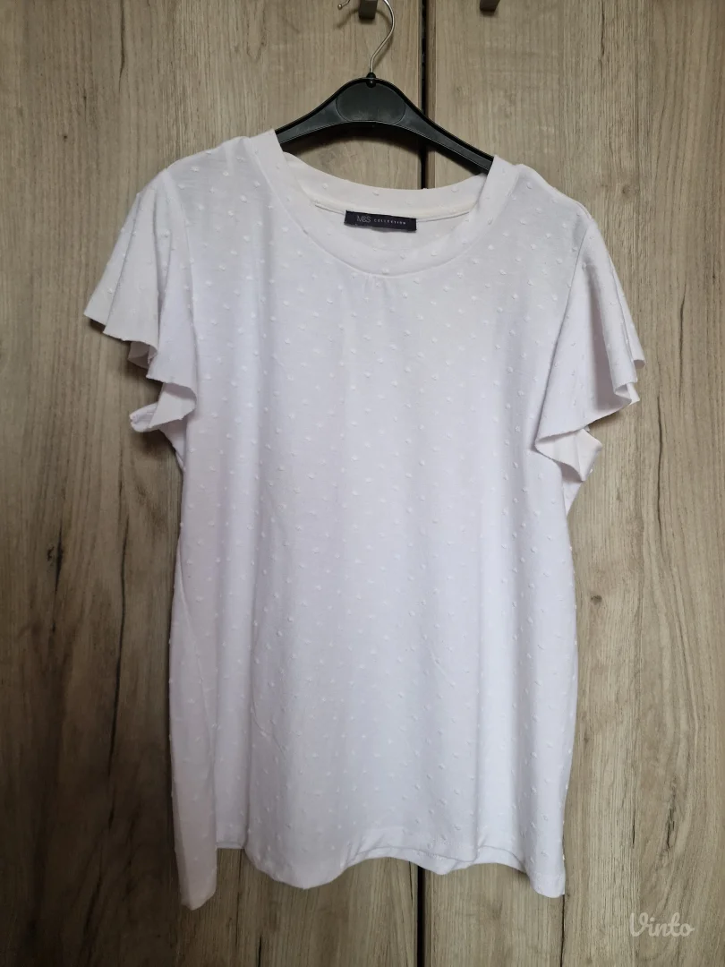 Mark and Spencer bela majica sa karnerima S, M, L