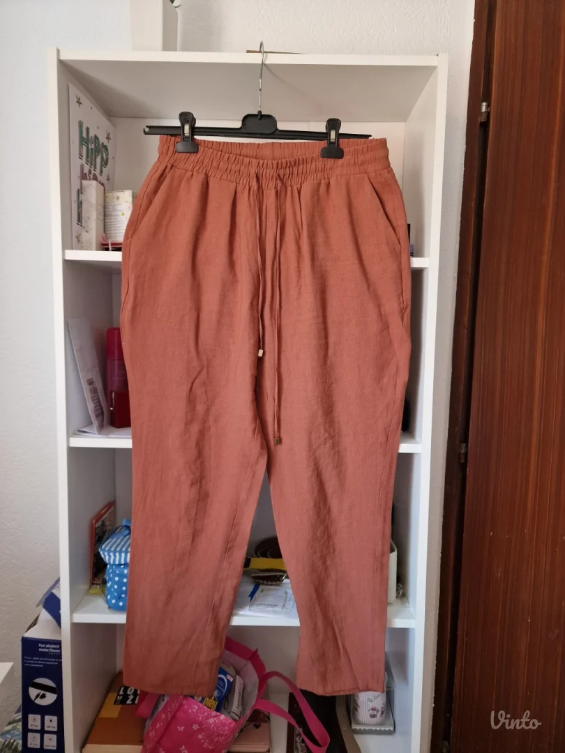 Lc Waikiki cigla narandzaste letnje duboke pantalone 42 XL