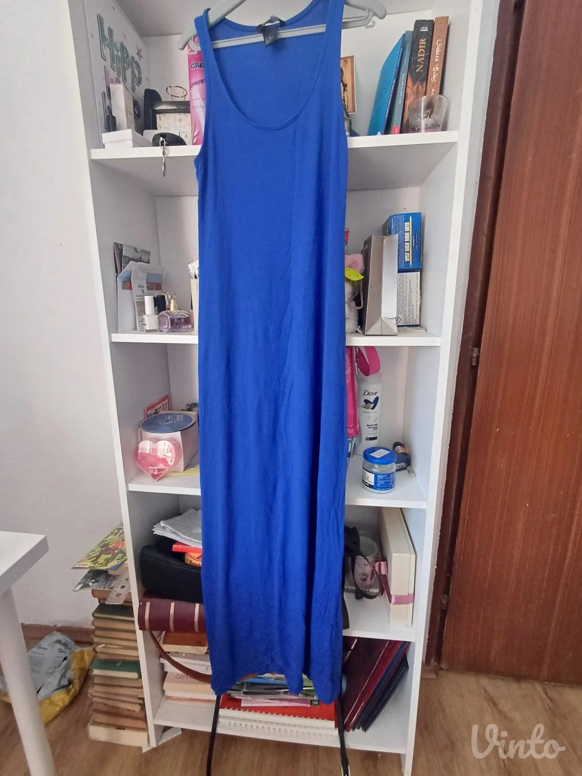 H&M dugacka maxi kraljevsko plava letnja haljina 34