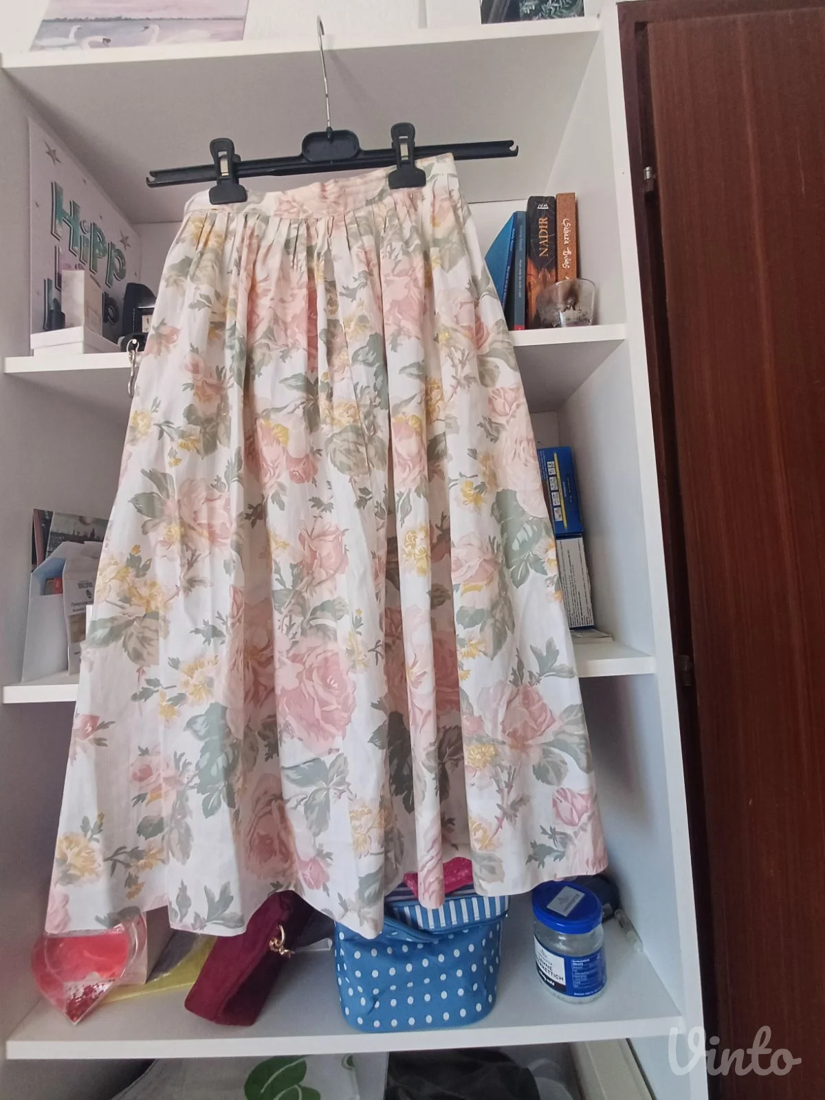 Vintage retro cvetna romanticna dugacka suknja