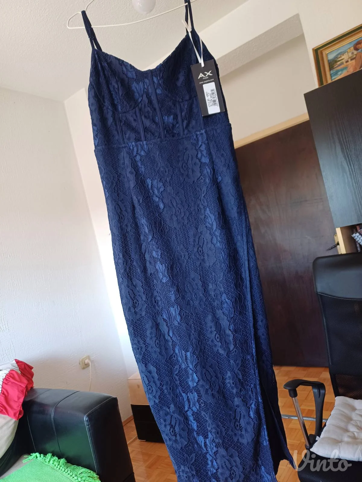 Nova teget elegantna midi svecana haljina Ax Paris