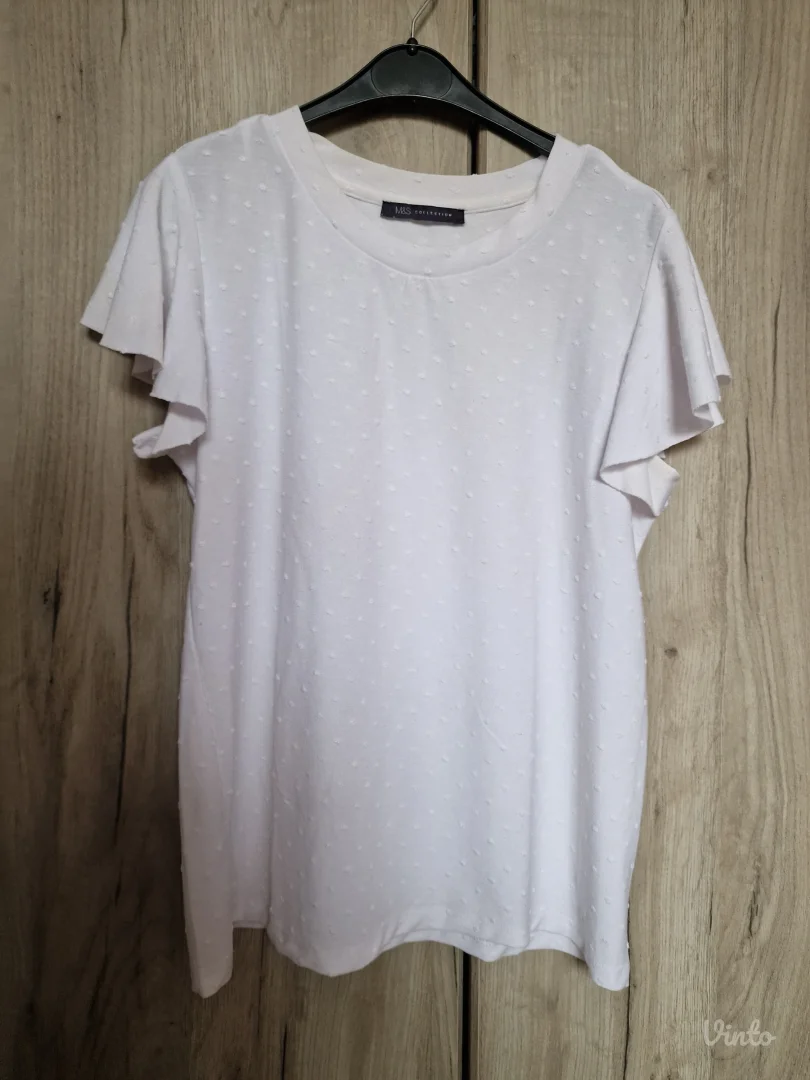 Mark and Spencer bela majica sa karnerima S, M, L