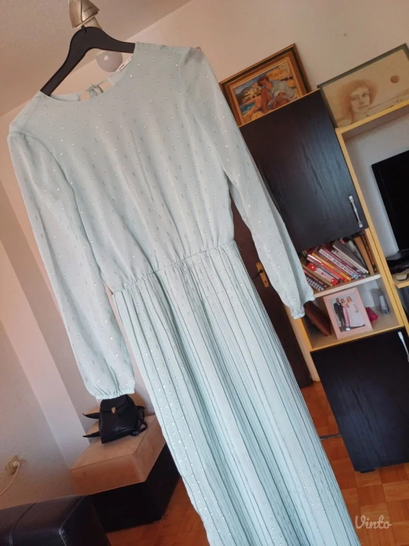 Sinsay dugacka mint haljina dugih rukava XS