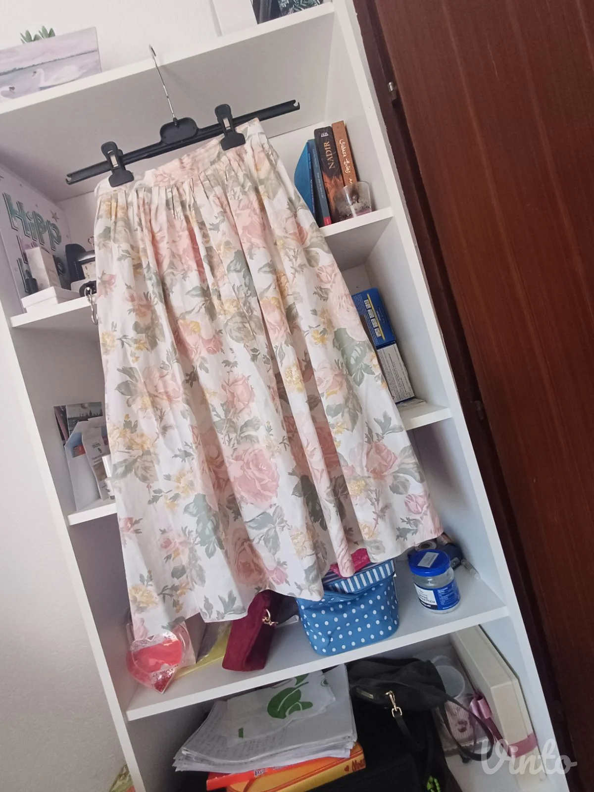 Vintage retro cvetna romanticna dugacka suknja