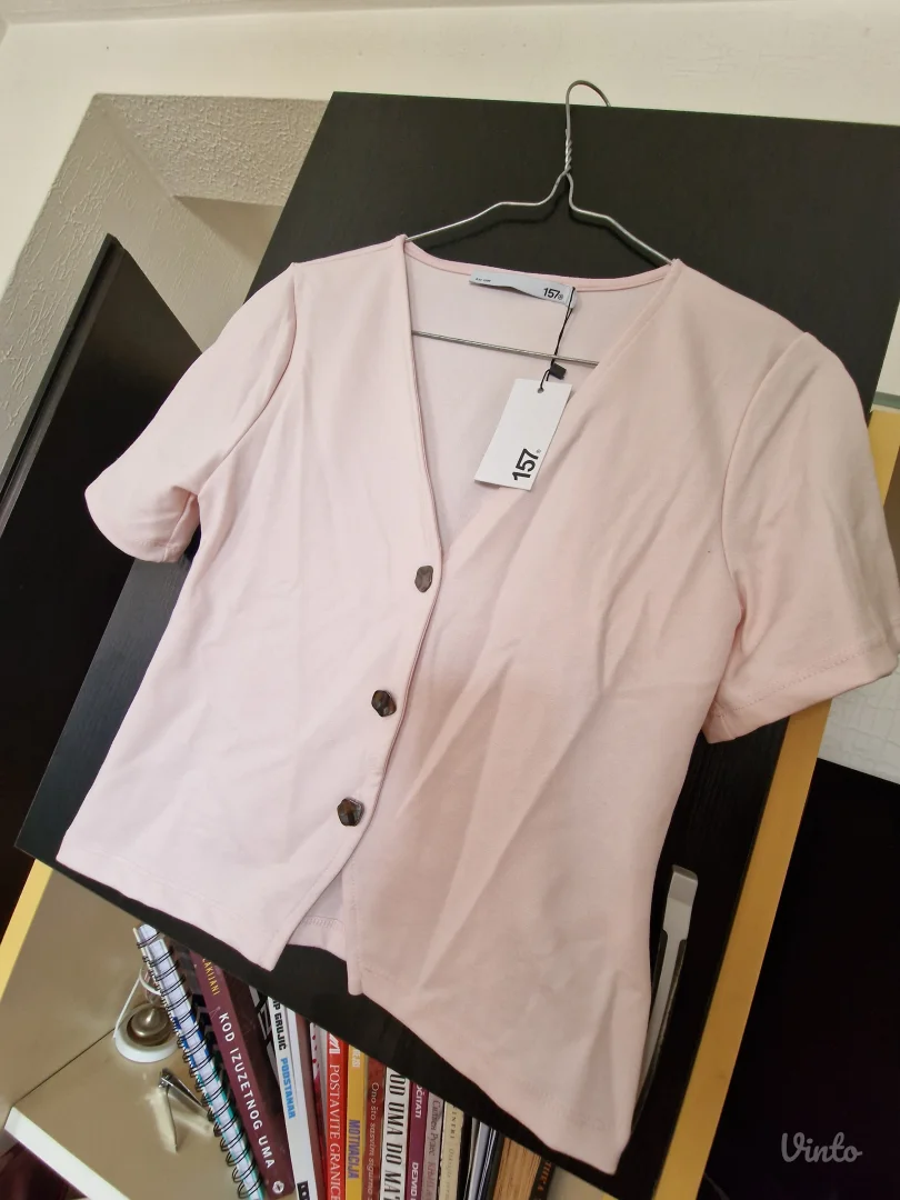 Nova roze bluza kratkih rukava Lager 157