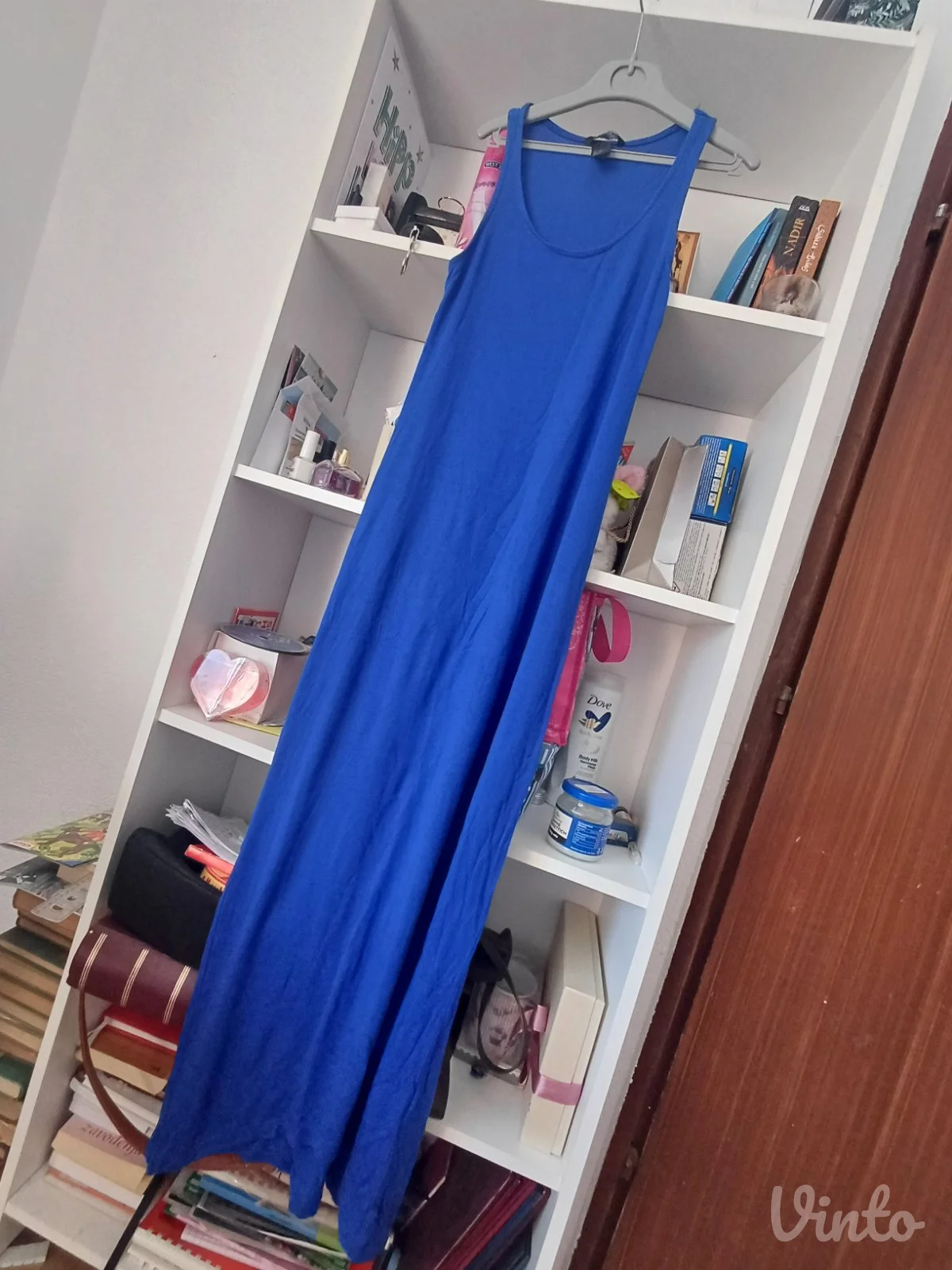 H&M dugacka maxi kraljevsko plava letnja haljina 34