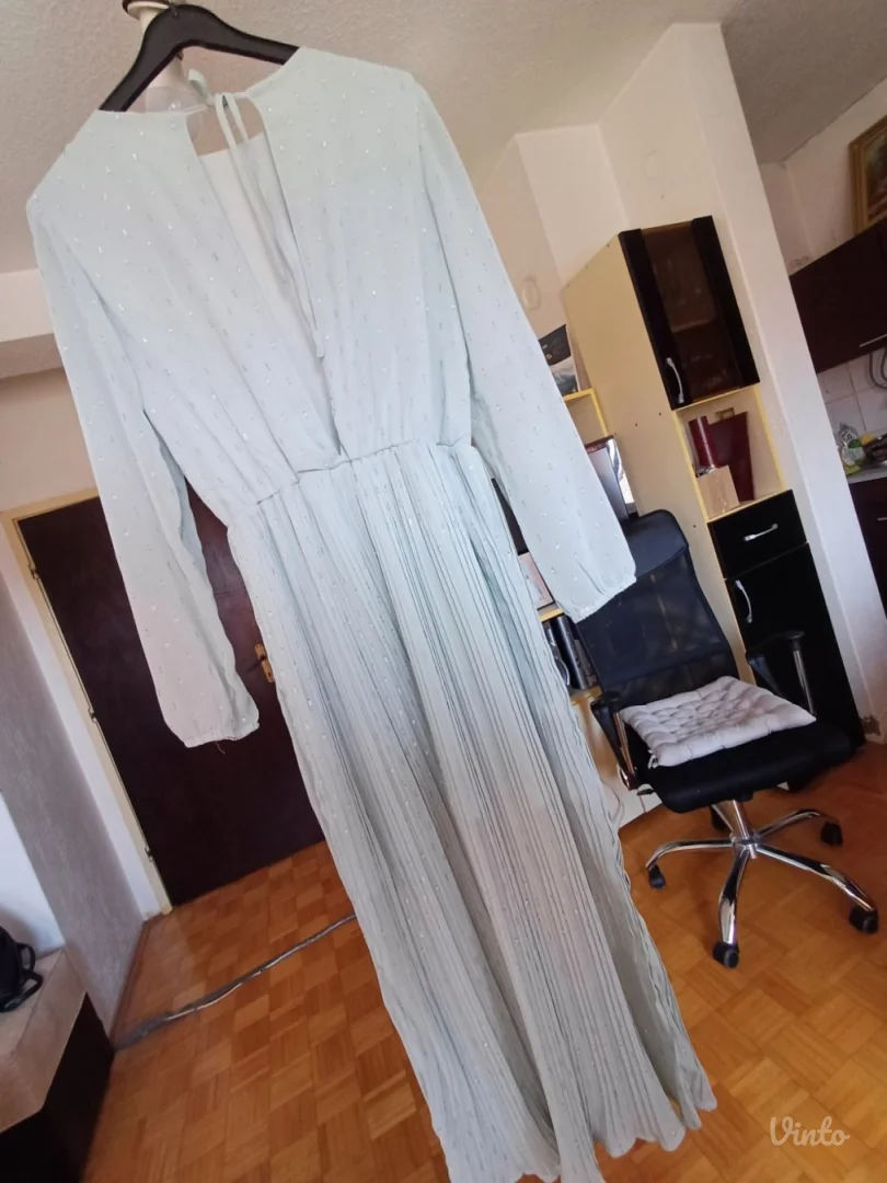 Sinsay dugacka mint haljina dugih rukava XS