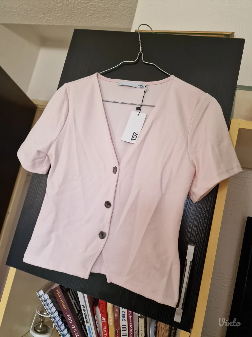 Nova roze bluza kratkih rukava Lager 157