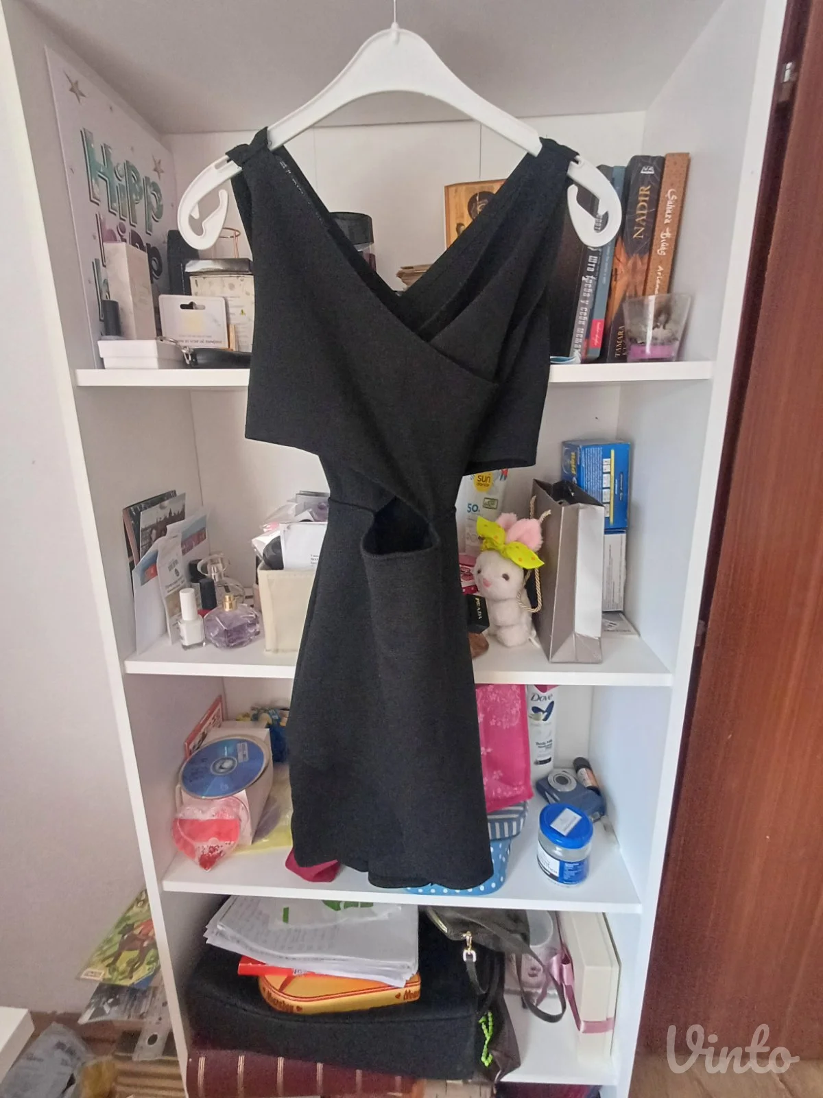Zara crna cutted haljina M