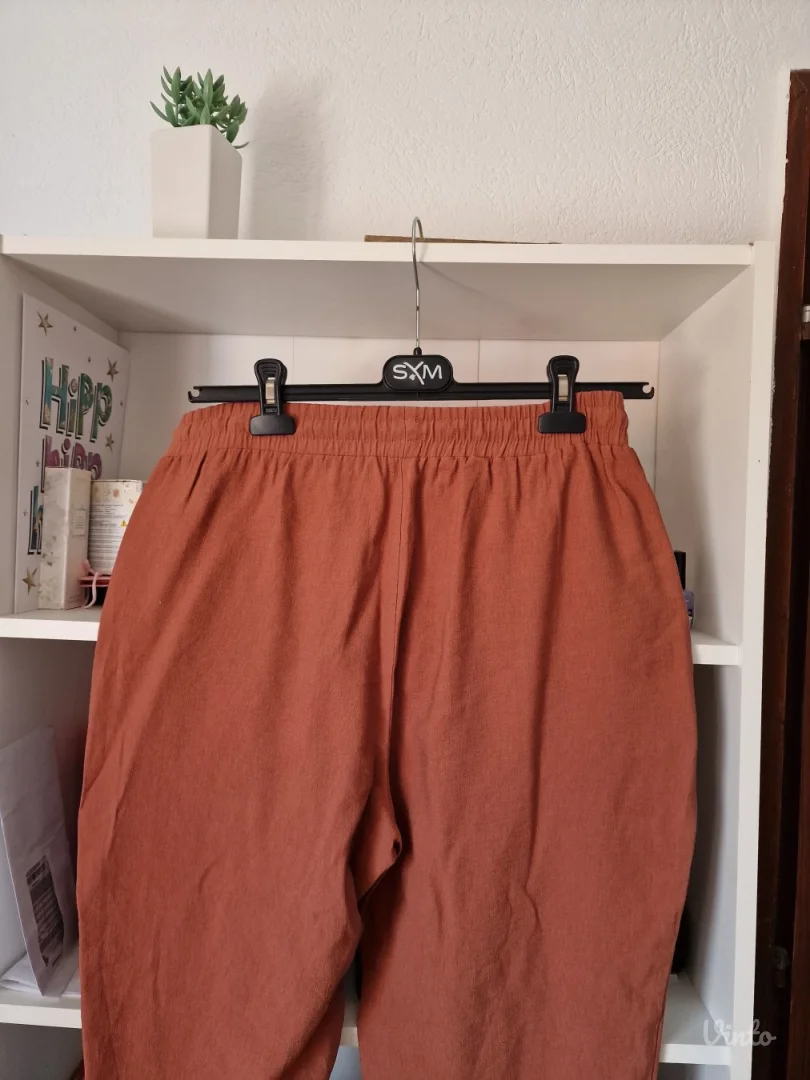 Lc Waikiki cigla narandzaste letnje duboke pantalone 42 XL