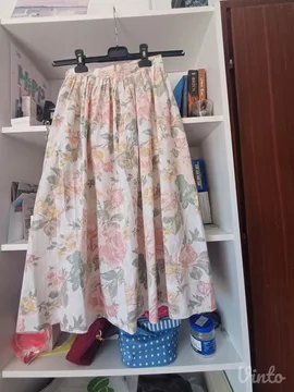 Vintage retro cvetna romanticna dugacka suknja