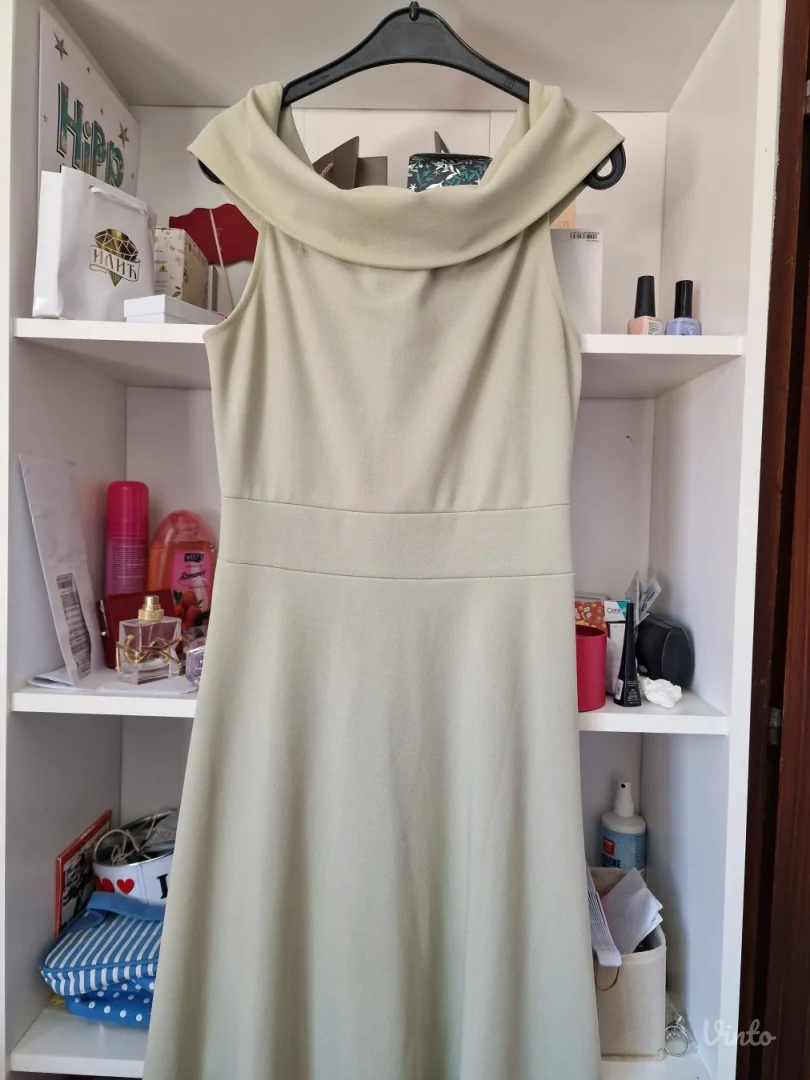 Missguided zelena midi svecana elegantna haljina