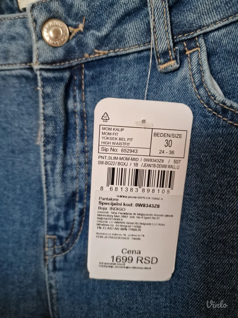 Nove LC Waikiki mom slim duboke farmerke sa etiketom 40