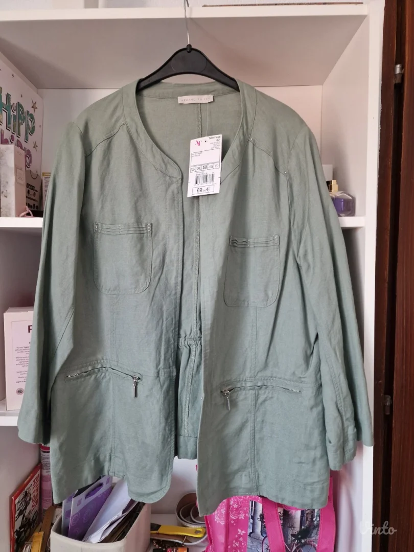 Novi Armand Thiery mint zeleni laneni letnji blejzer