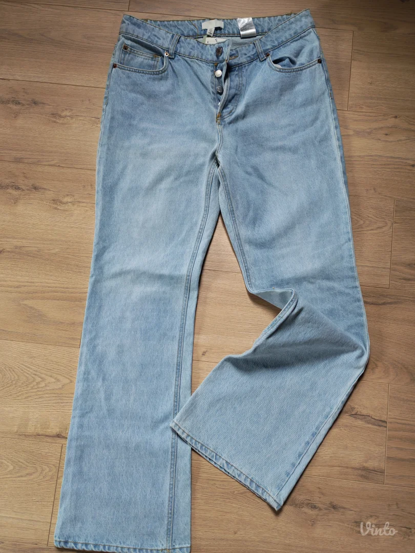 H&M Wide High Jeans – Svijetloplave
