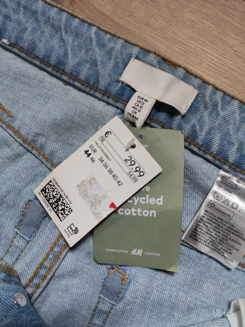 H&M Wide High Jeans – Svijetloplave