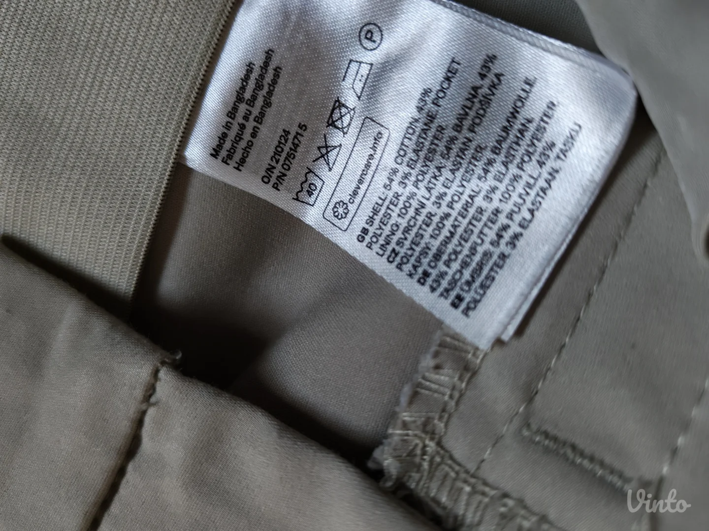 H&M svetlozelene strukirane pantalone